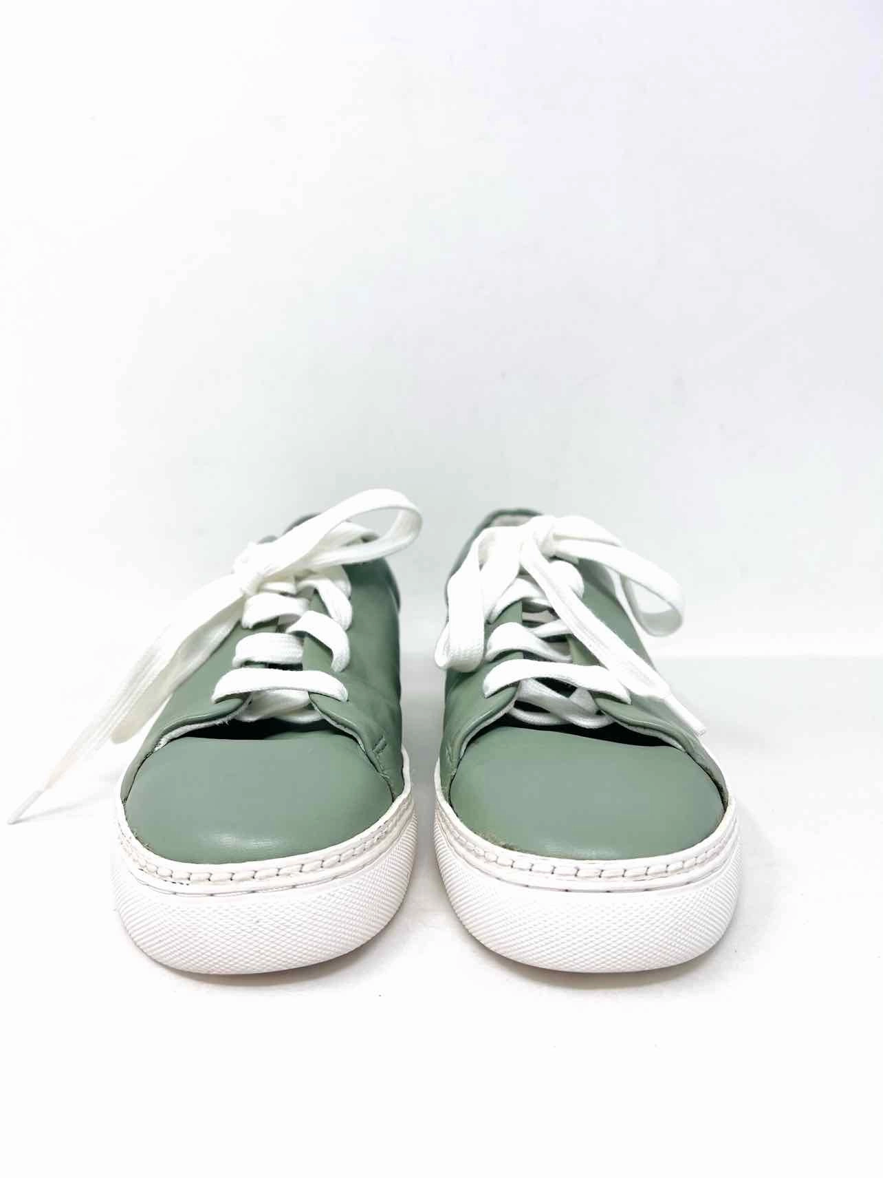 Johnston & Murphy Size 6 Sage/White Lace-Up Leather Shoes Sneakers
