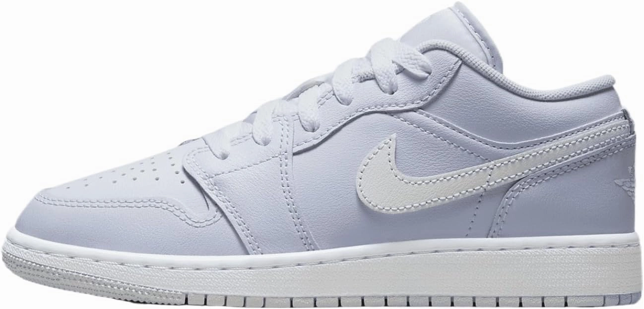 Jordan Air 1 Low Big Kids' Shoes (FV8486-400, Cobalt Bliss/Neutral Grey/White)