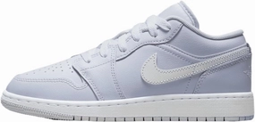 Jordan Air 1 Low Big Kids' Shoes (FV8486-400, Cobalt Bliss/Neutral Grey/White)