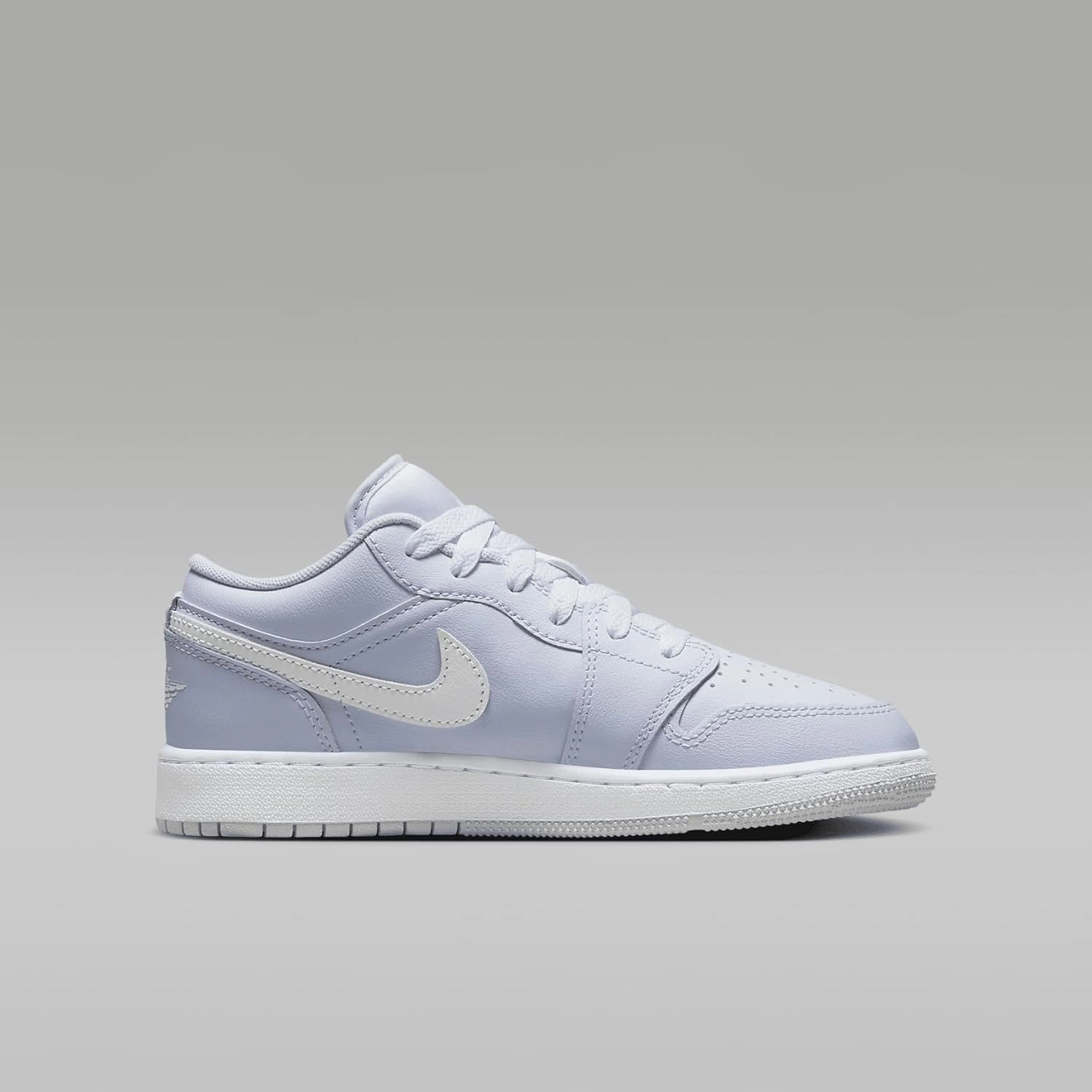 Jordan Air 1 Low Big Kids' Shoes (FV8486-400, Cobalt Bliss/Neutral Grey/White)