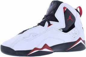 Jordan Big Kid's True Flight White/Black-Yellow Ochre (343795 107)