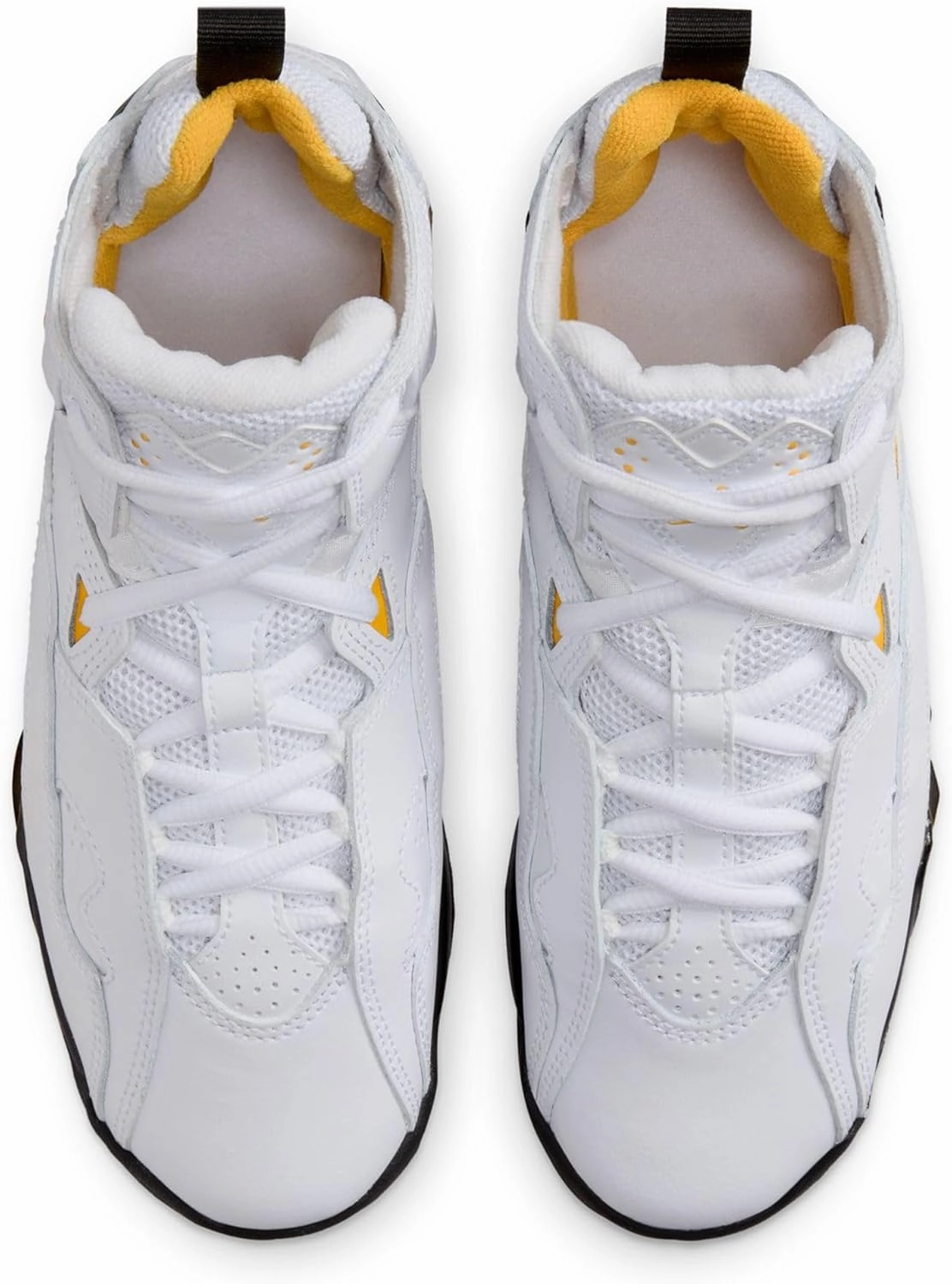 Jordan Big Kid's True Flight White/Black-Yellow Ochre (343795 107)