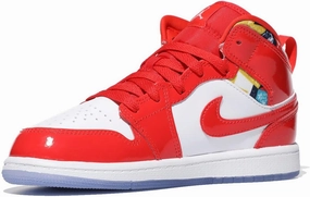 Jordan Boy's Jordan 1 Mid SE (Little Kid) Chile Red/White/Pollen/Armory Navy 11 Little Kid M