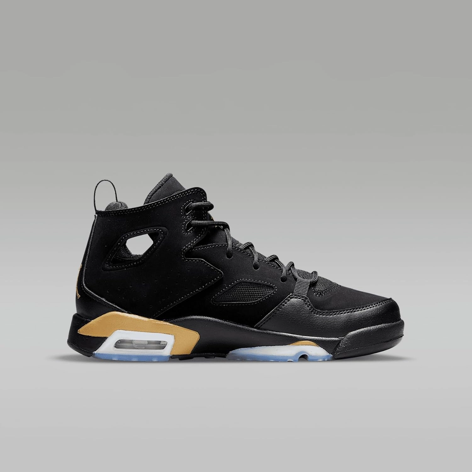 Jordan Flight Club '91 Big Kids' Shoes (DM1685-007, Black/Metallic Gold)