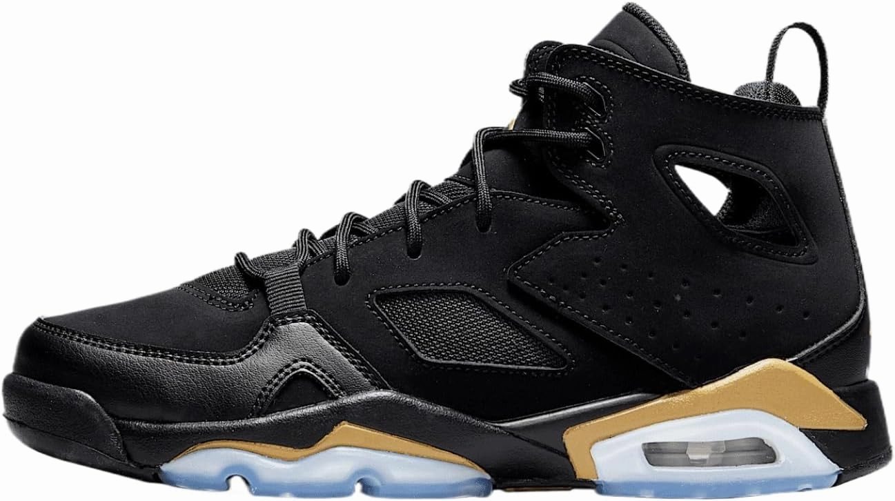 Jordan Flight Club '91 Big Kids' Shoes (DM1685-007, Black/Metallic Gold)