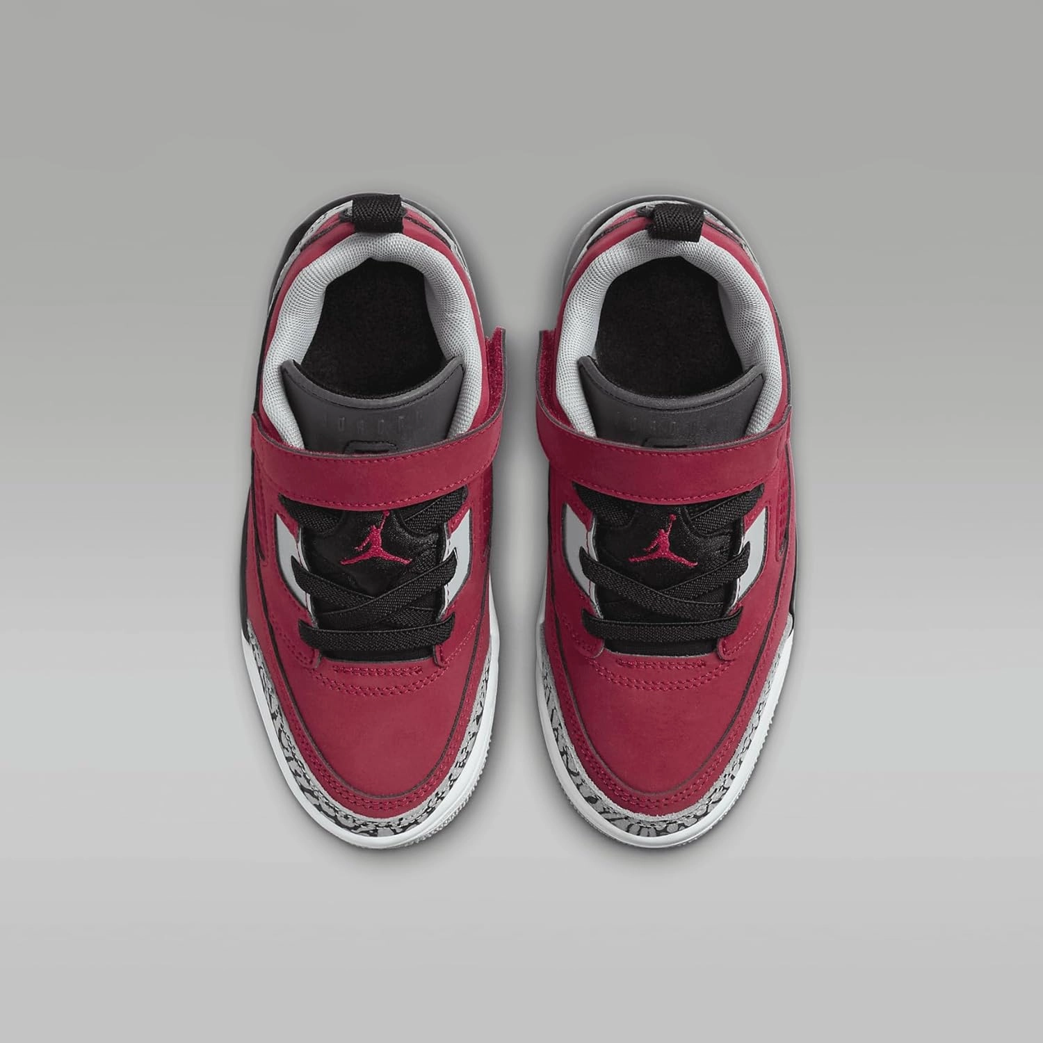 Jordan Spizike Low Little Kids' Shoes (FQ3951-600, Gym Red/Wolf Grey/Cool Grey/Black)