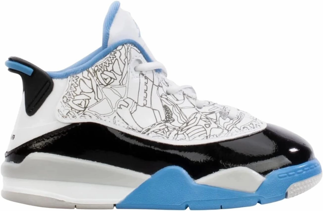 Jordan Toddler's Dub Zero White/University Blue-Black (DV1358 114) - 6