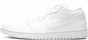 Jordan Womens Air Jordan 1 Low Leather Synthetic White Trainers 7.5 US