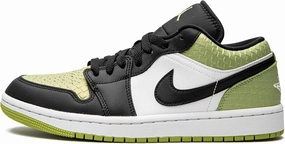 Jordan Womens WMNS Air Jordan 1 Low SE DX4446 301 Vivid Green Snakeskin - Size 8.5W