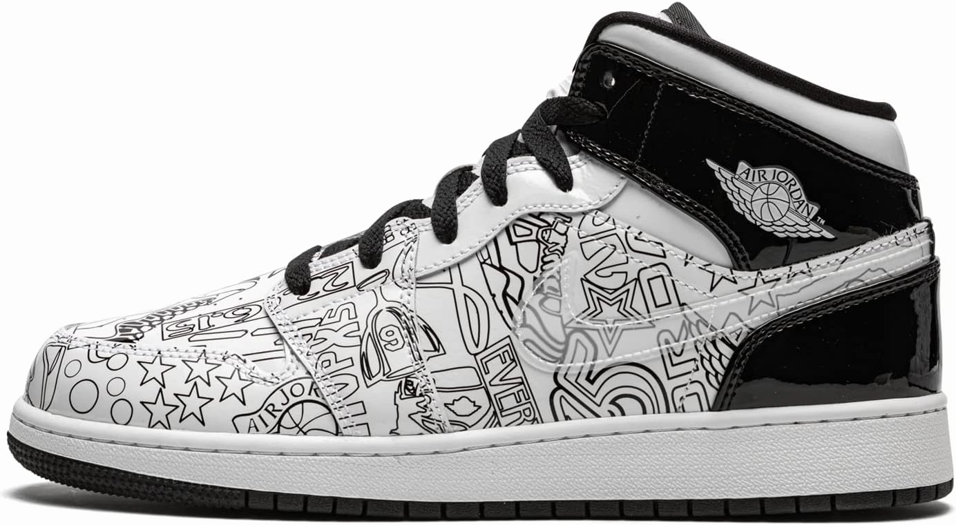 Jordan Youth Air 1 MID SE GS DC4099 100 DIY - Size 6.5Y