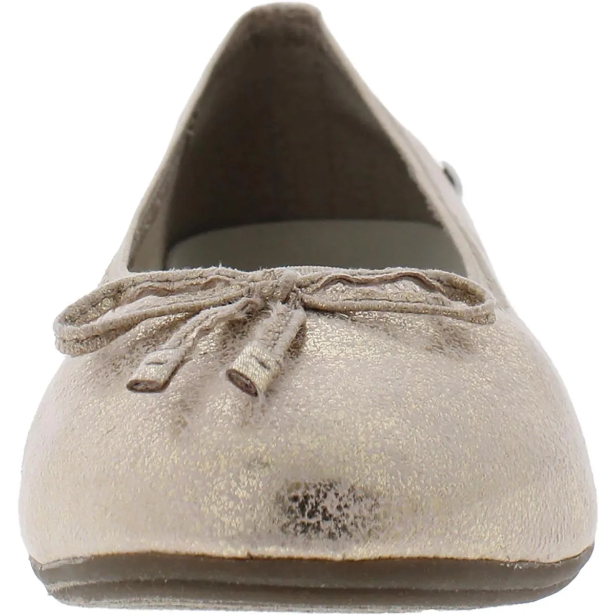 Josie Womens Bow Slip On Ballet Flats