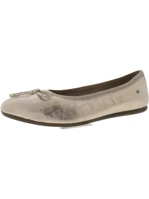 Josie Womens Bow Slip On Ballet Flats