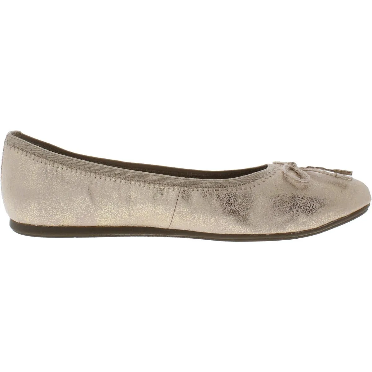 Josie Womens Bow Slip On Ballet Flats