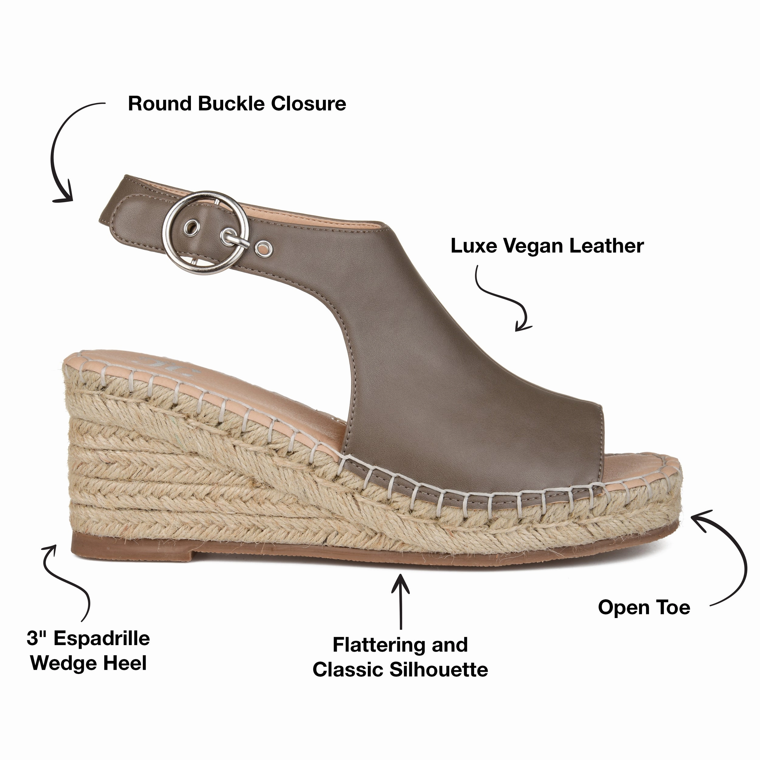 Journee Collection Women's Wide Width Crew Wedge Sandal