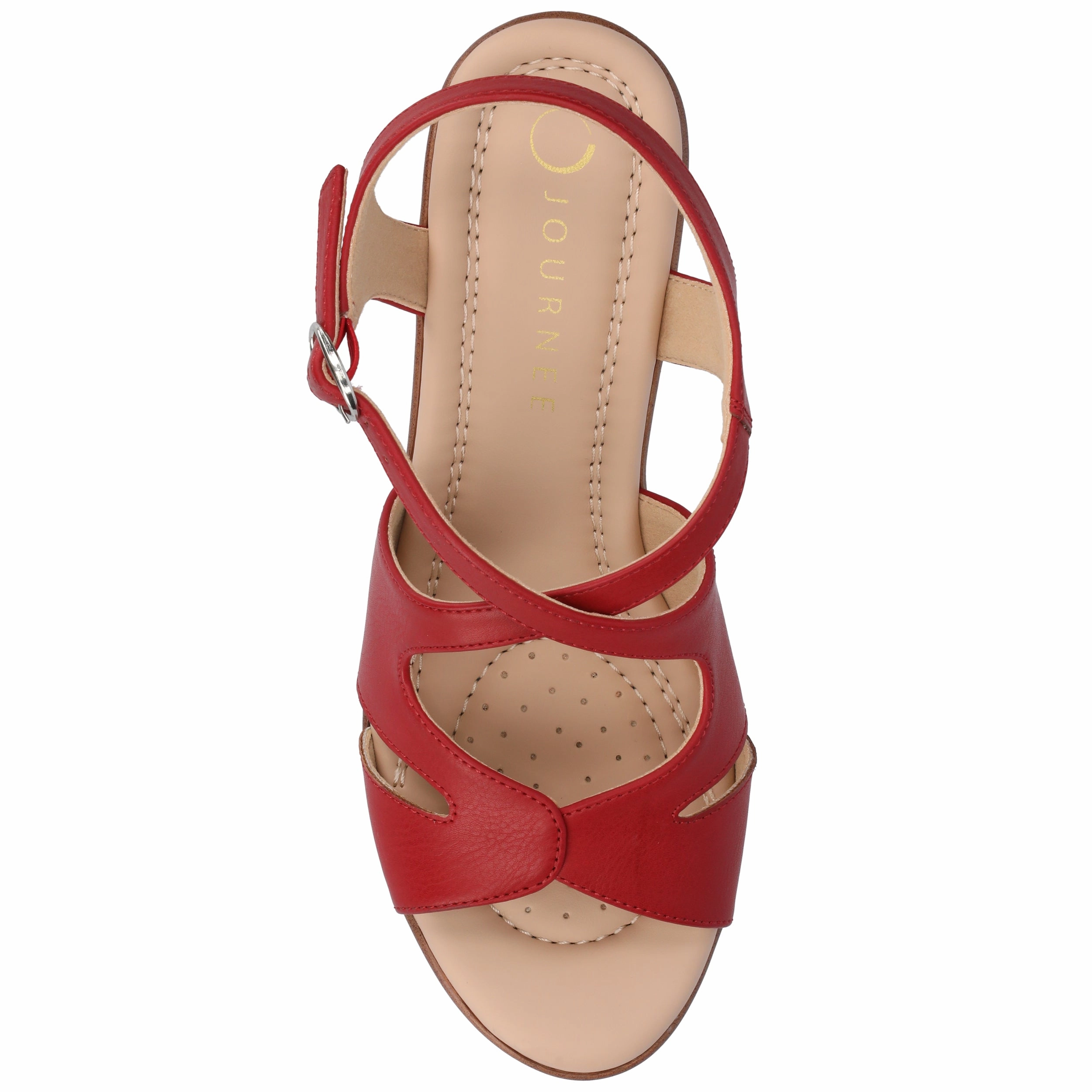 Journee Women's KedzieII Medium and Wide Width Wedge Sandals