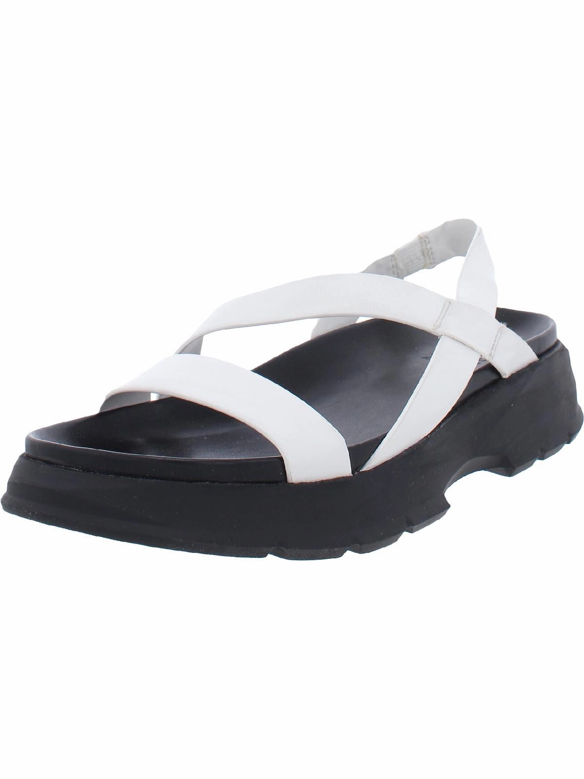 Jubalee Womens Faux Leather Slip On Slingback Sandals