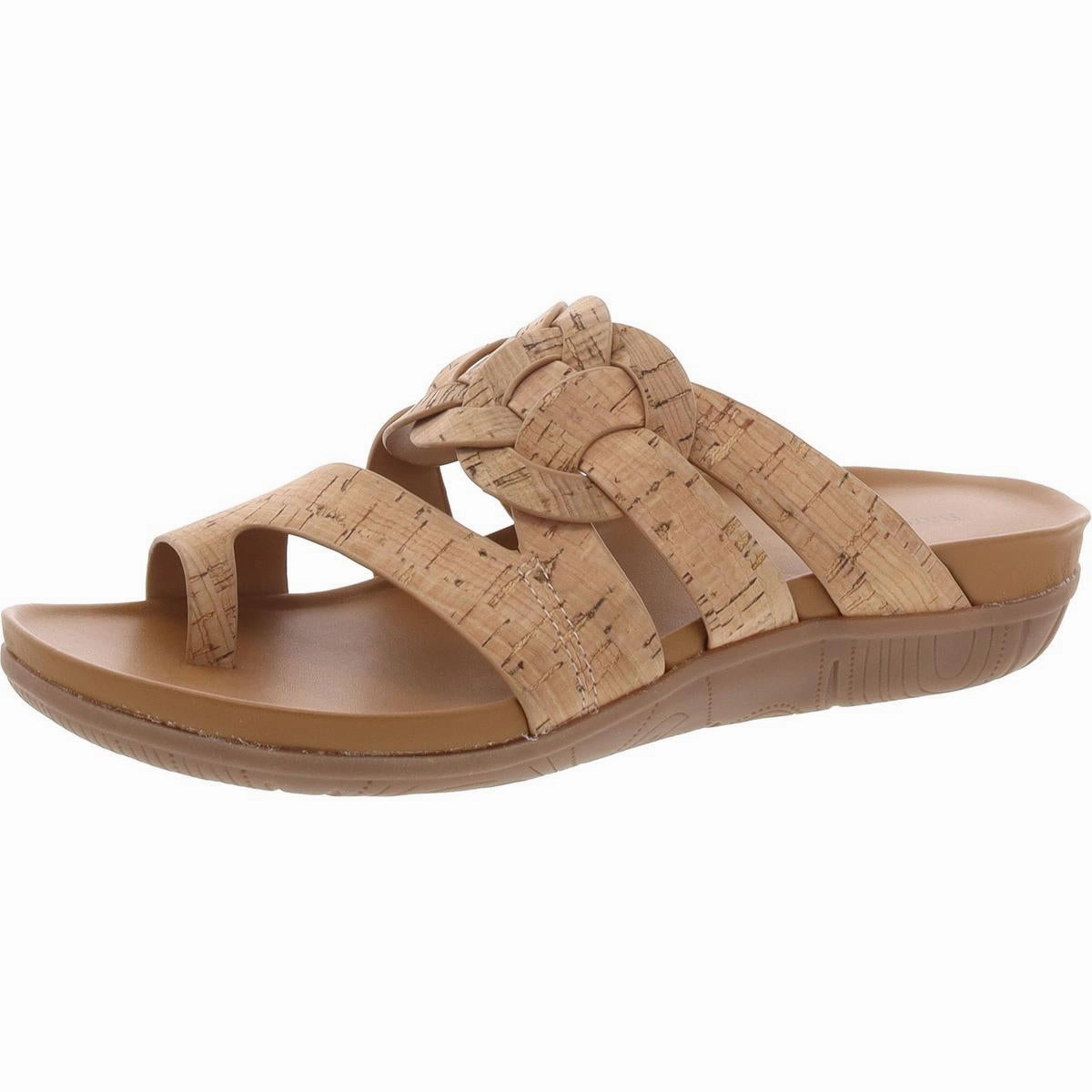 Julianne Womens Strappy Manmade Slide Sandals