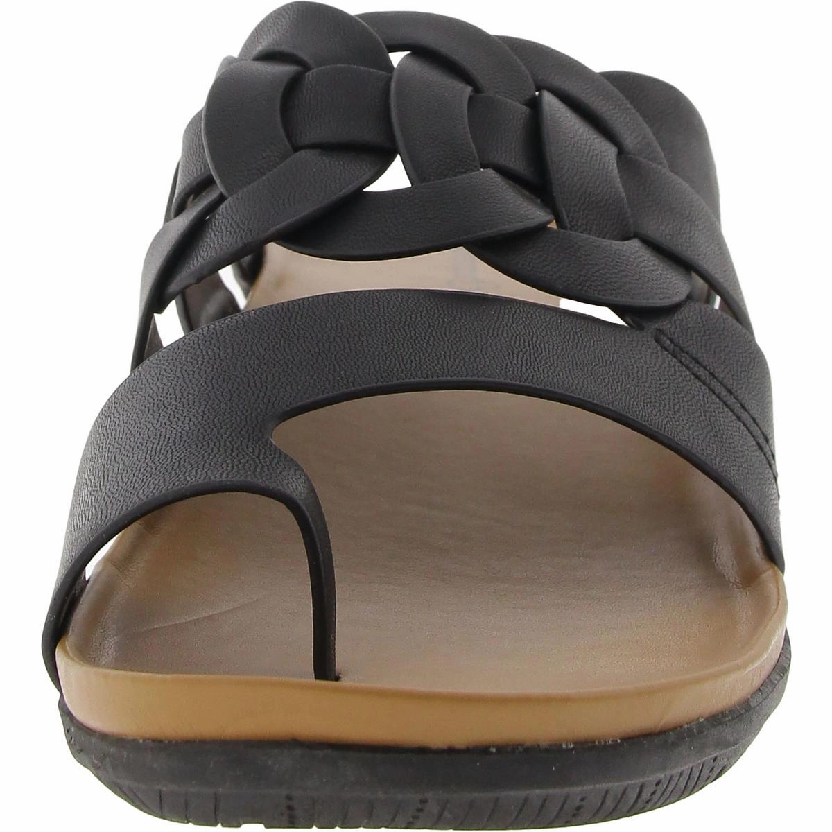 Julianne Womens Strappy Manmade Slide Sandals