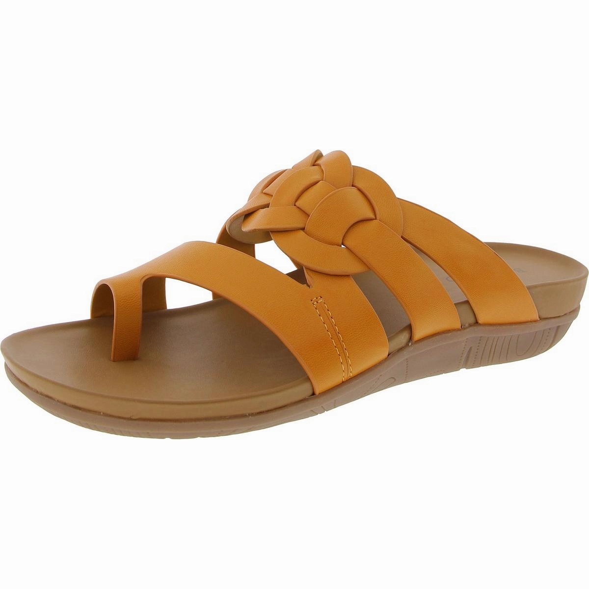 Julianne Womens Strappy Manmade Slide Sandals