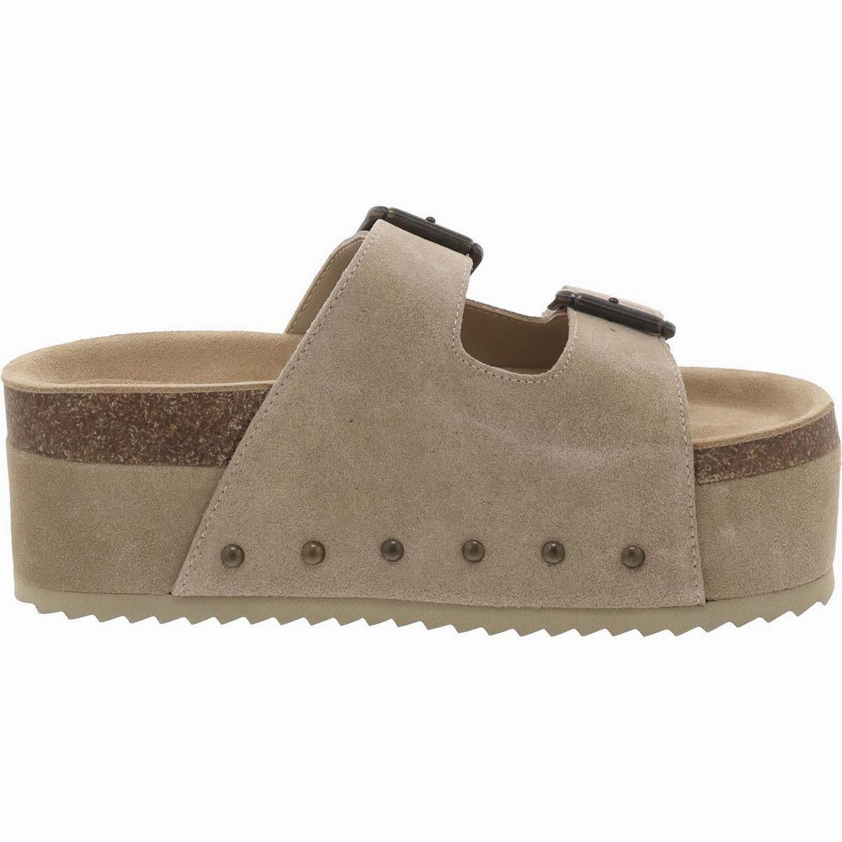 Kali Womens Suede Platform Slide Sandals