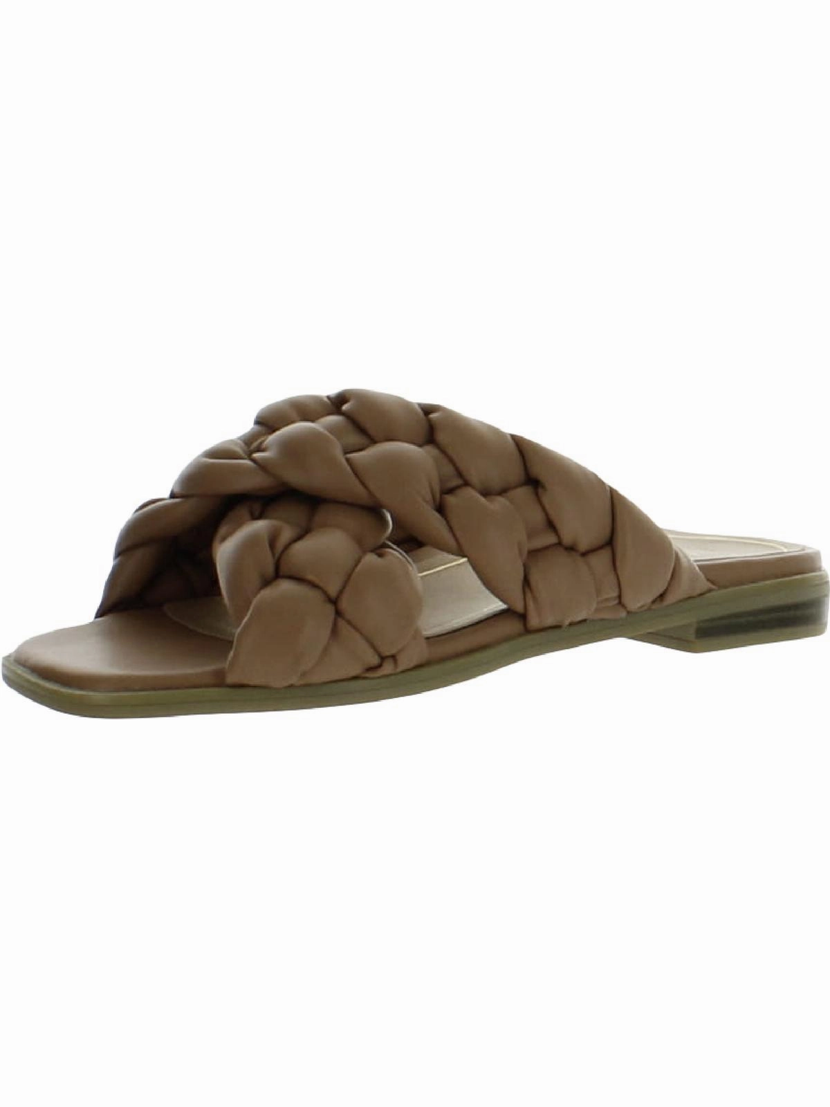 Kalina Womens Faux Leather Slip On Slide Sandals
