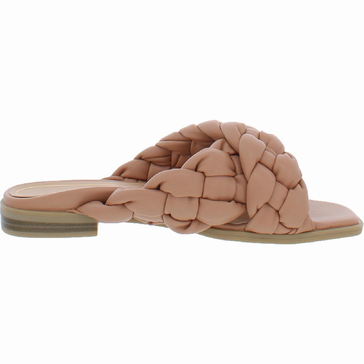 Kalina Womens Faux Leather Slip On Slide Sandals