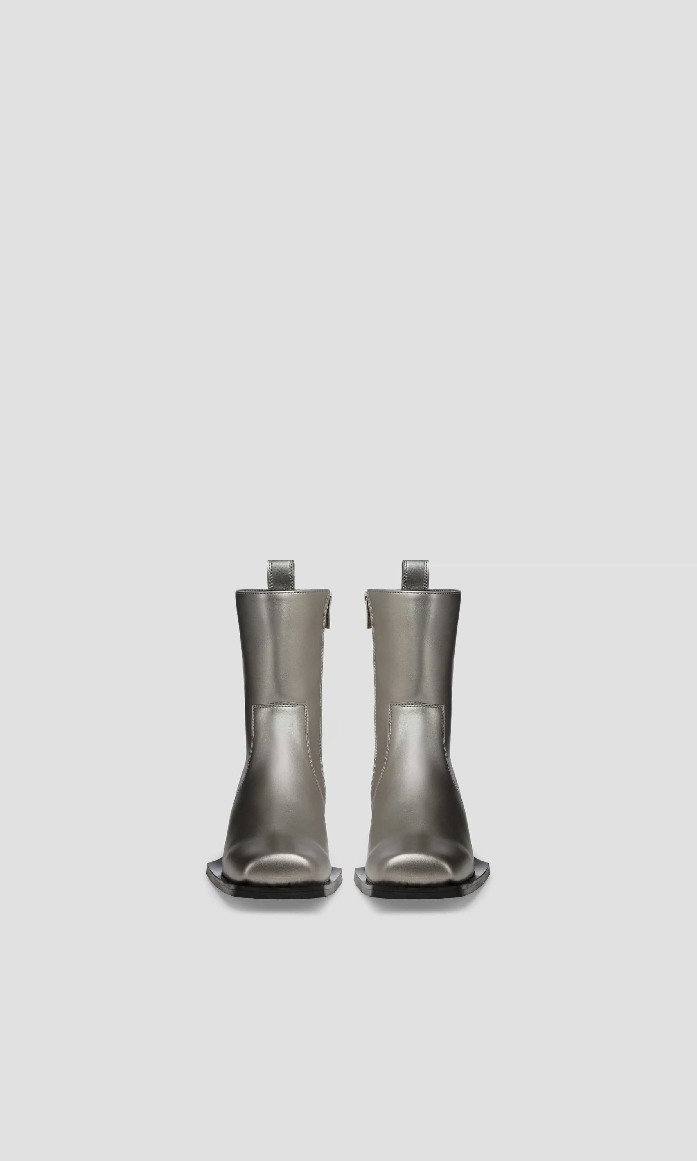 Karel Plus Vegan Apple Leather Ankle Boots | Silver