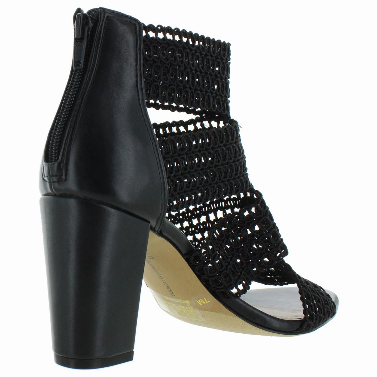 Karenna Womens Faux Leather Open Toe Heels