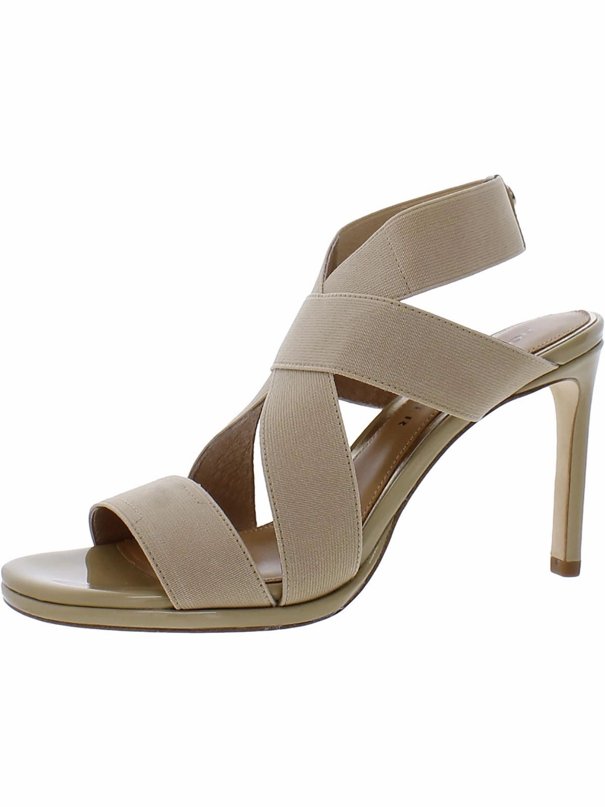 KATJAJE Womens Open Toe Leather Heels