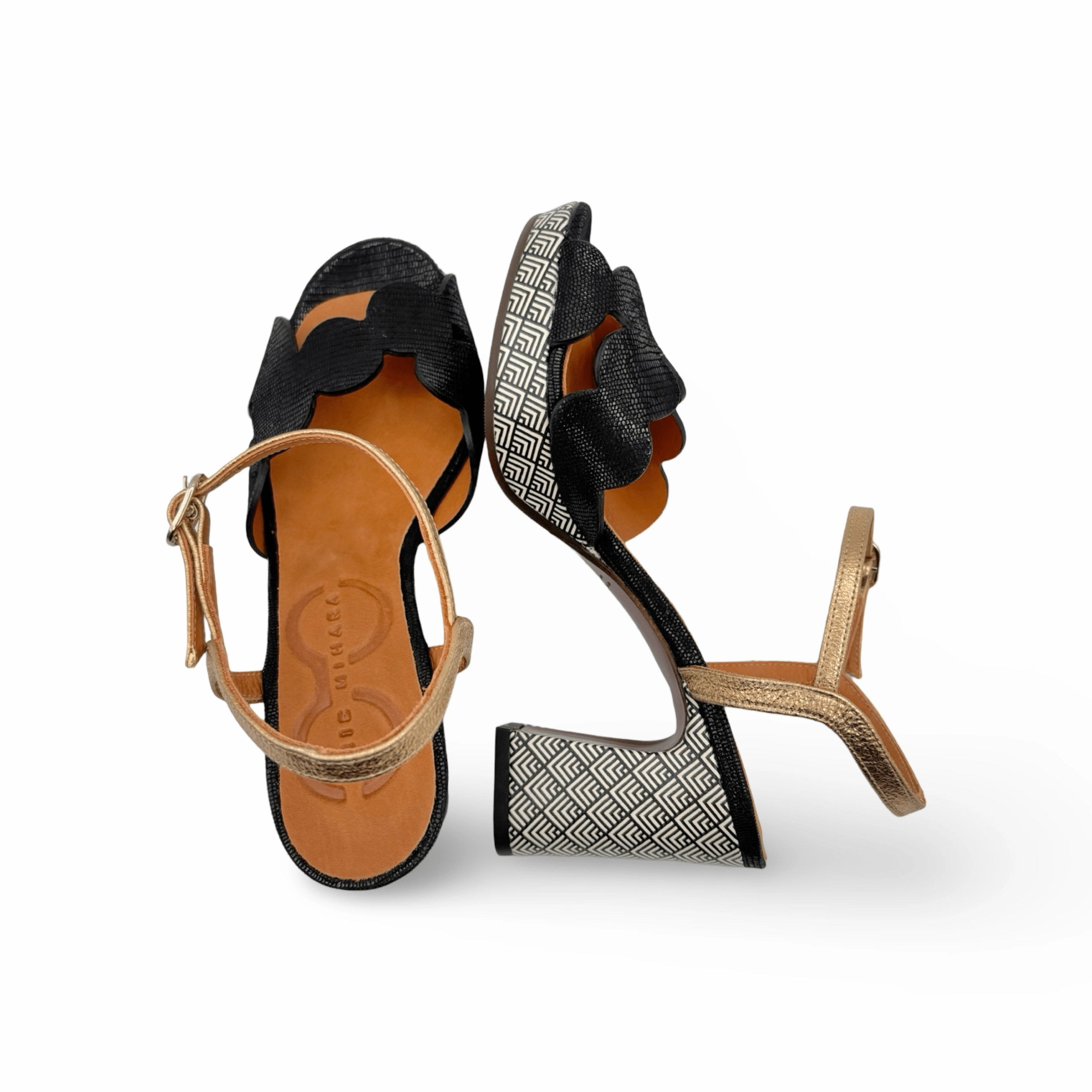 Kelis46 Black/Geo Sandal