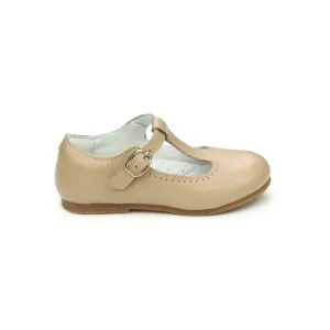 Kid's Eleanor Flat Shoes In Latte