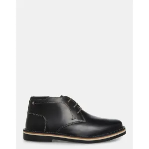 Kids' Harkeen Black Leather