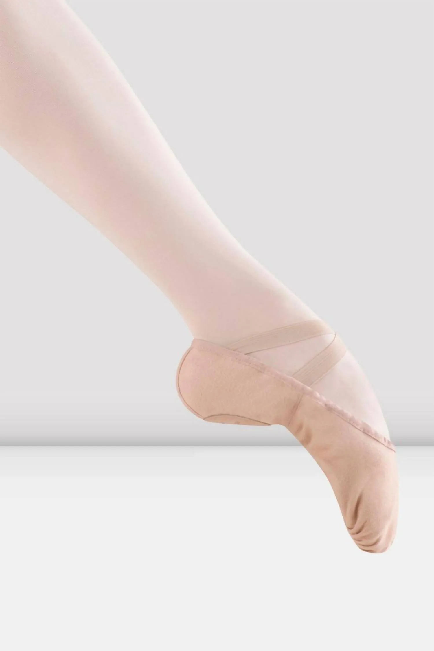 Kids' Pump Canvas Ballet Shoes In Pink Canvas