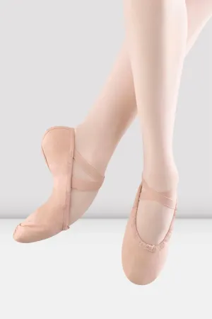 Kids' Pump Canvas Ballet Shoes In Pink Canvas