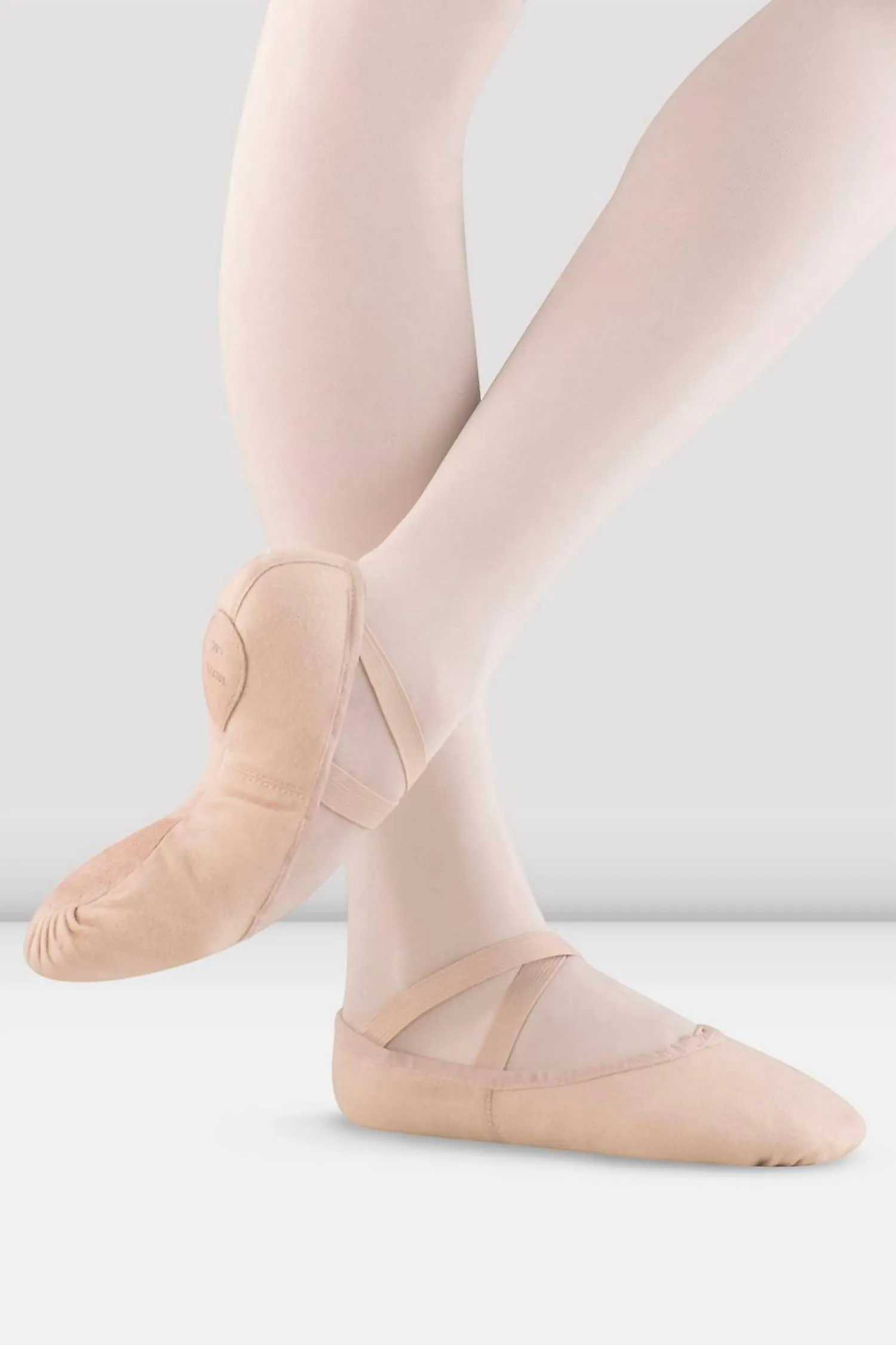 Kids' Pump Canvas Ballet Shoes In Pink Canvas
