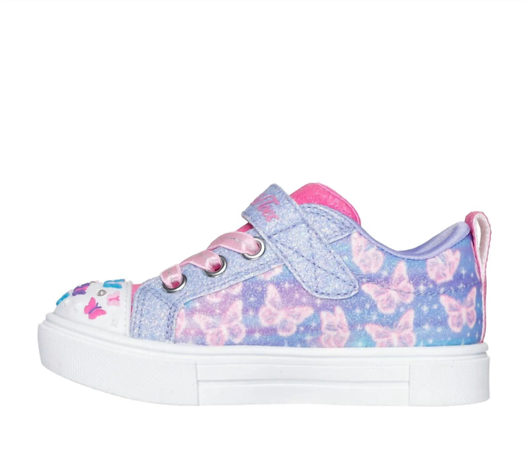 Kid's Twinkle Sparks Ombre Flutter Sneaker In Lavander Multi