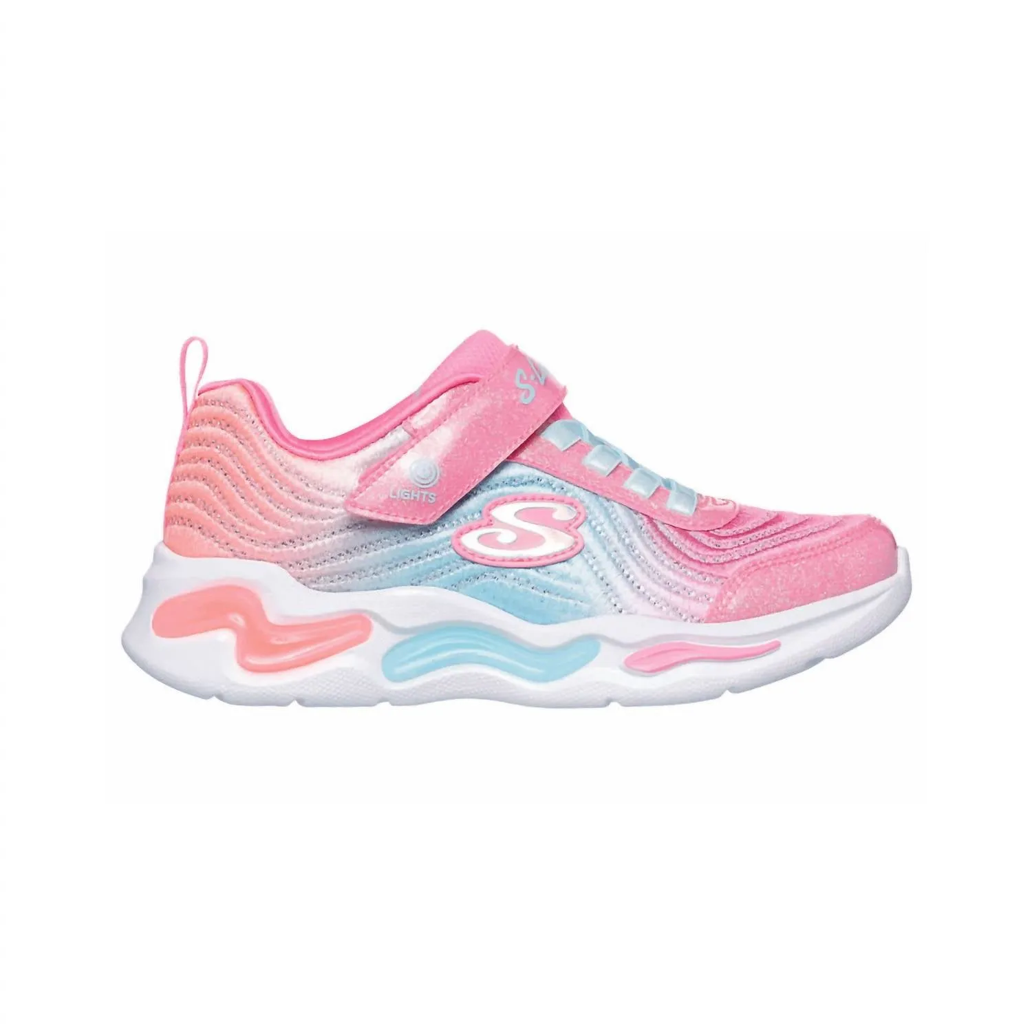 Kid's Wavy Beams Sneaker In Pink Multi