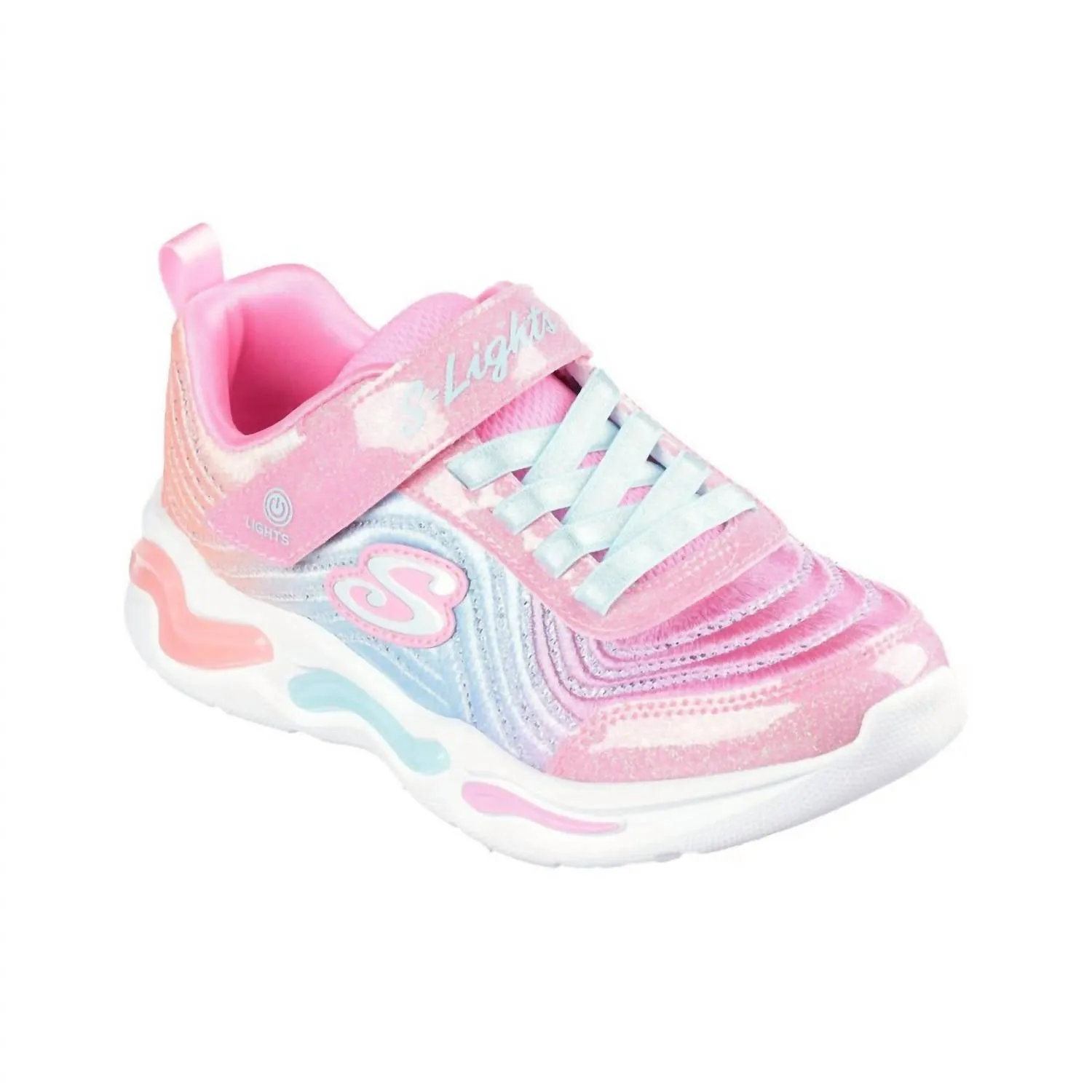 Kid's Wavy Beams Sneaker In Pink Multi