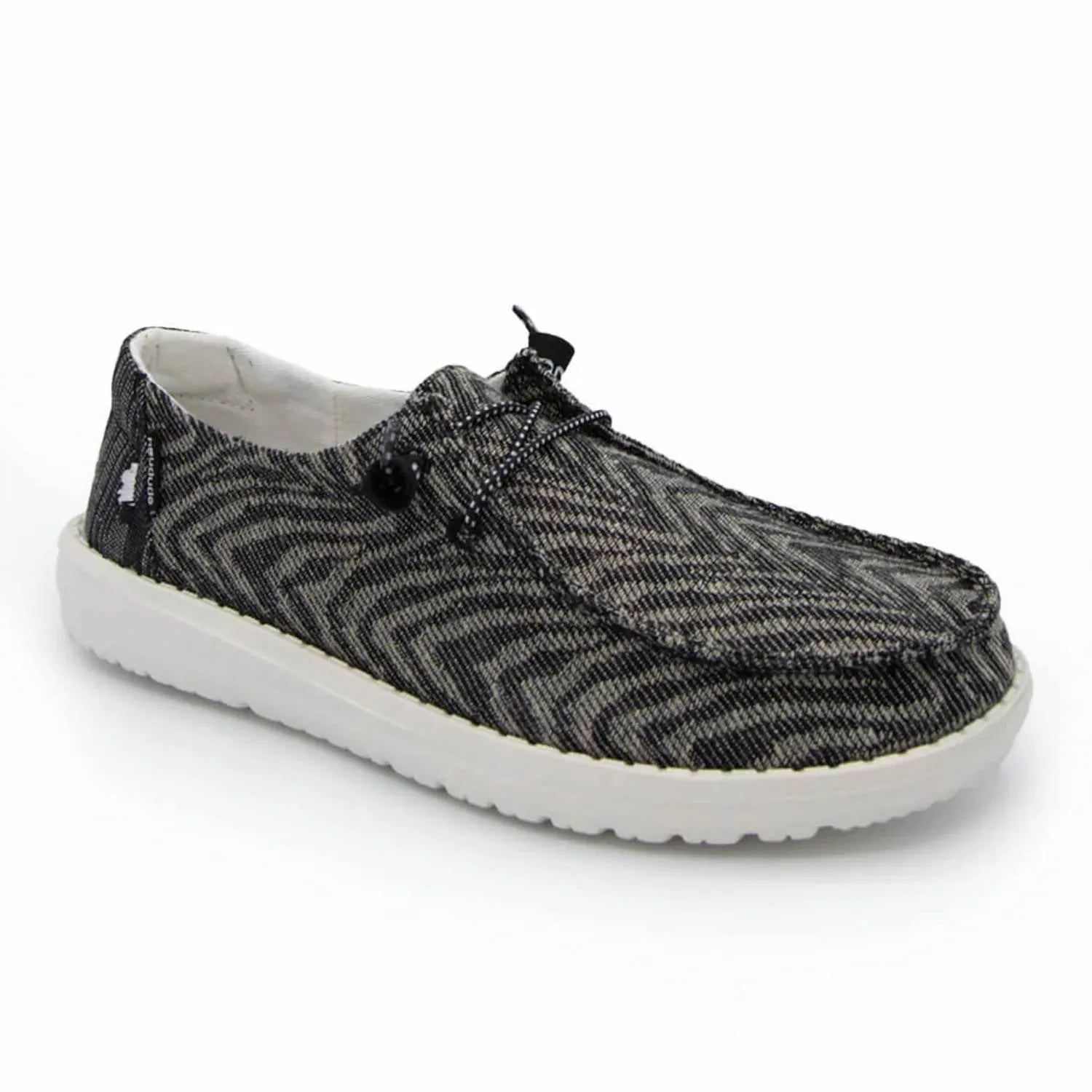 Kid's Wendy Shoes In Woven Zebra Black Stripe