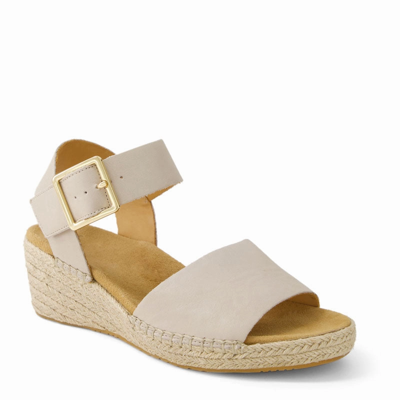 KRAIG XW - ALMOND LEATHER WEDGE SANDALS