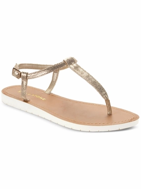 Kristi Womens Faux Leather Slingback Flat Sandals