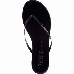 Lacquers Thong Sandals In Ink