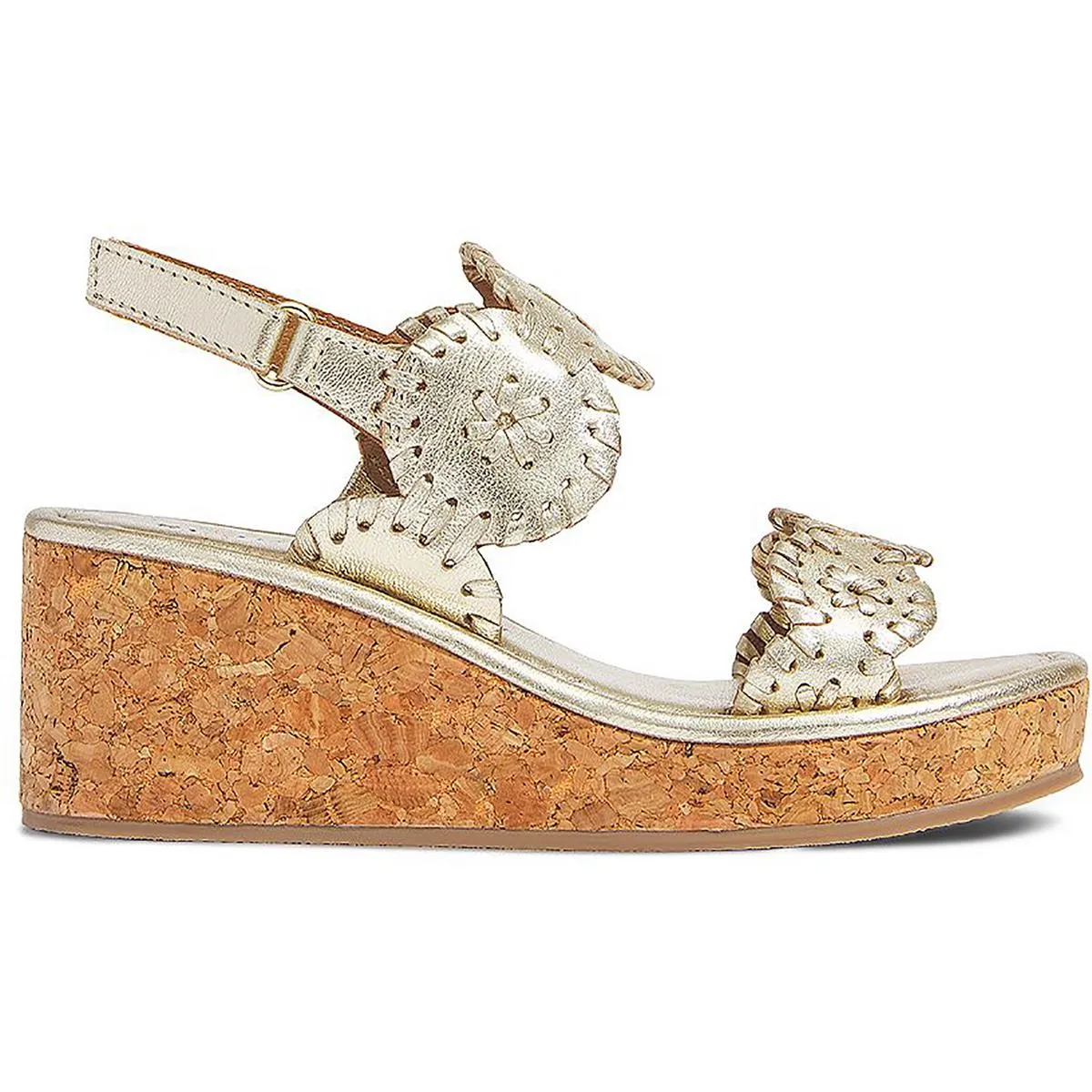Lauren Girls Leather Wedge Sandals