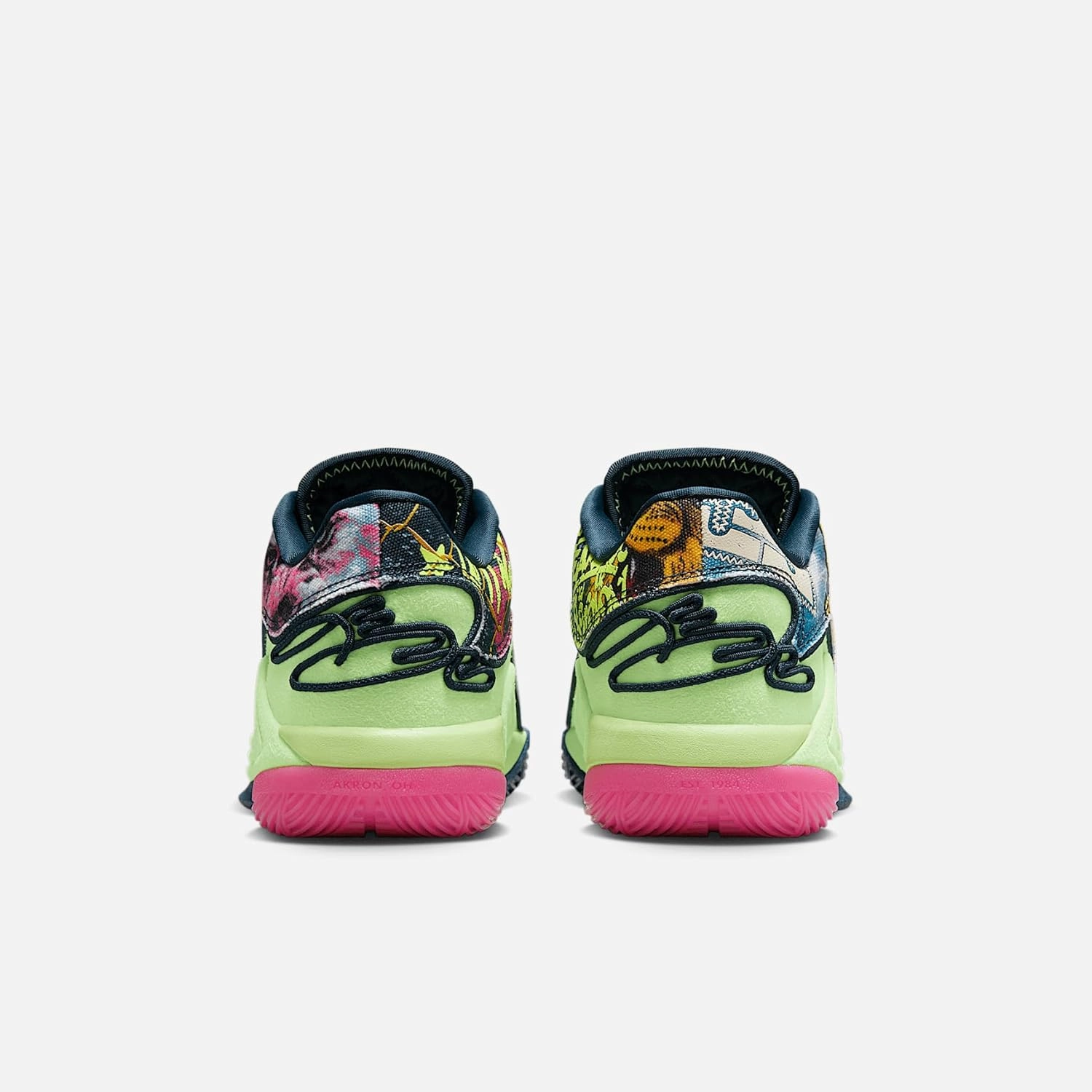 Lebron XXII Big Kids' Basketball Shoes (IB9255-400, Blustery/Ghost Green/Diffused Blue/Fireberry)