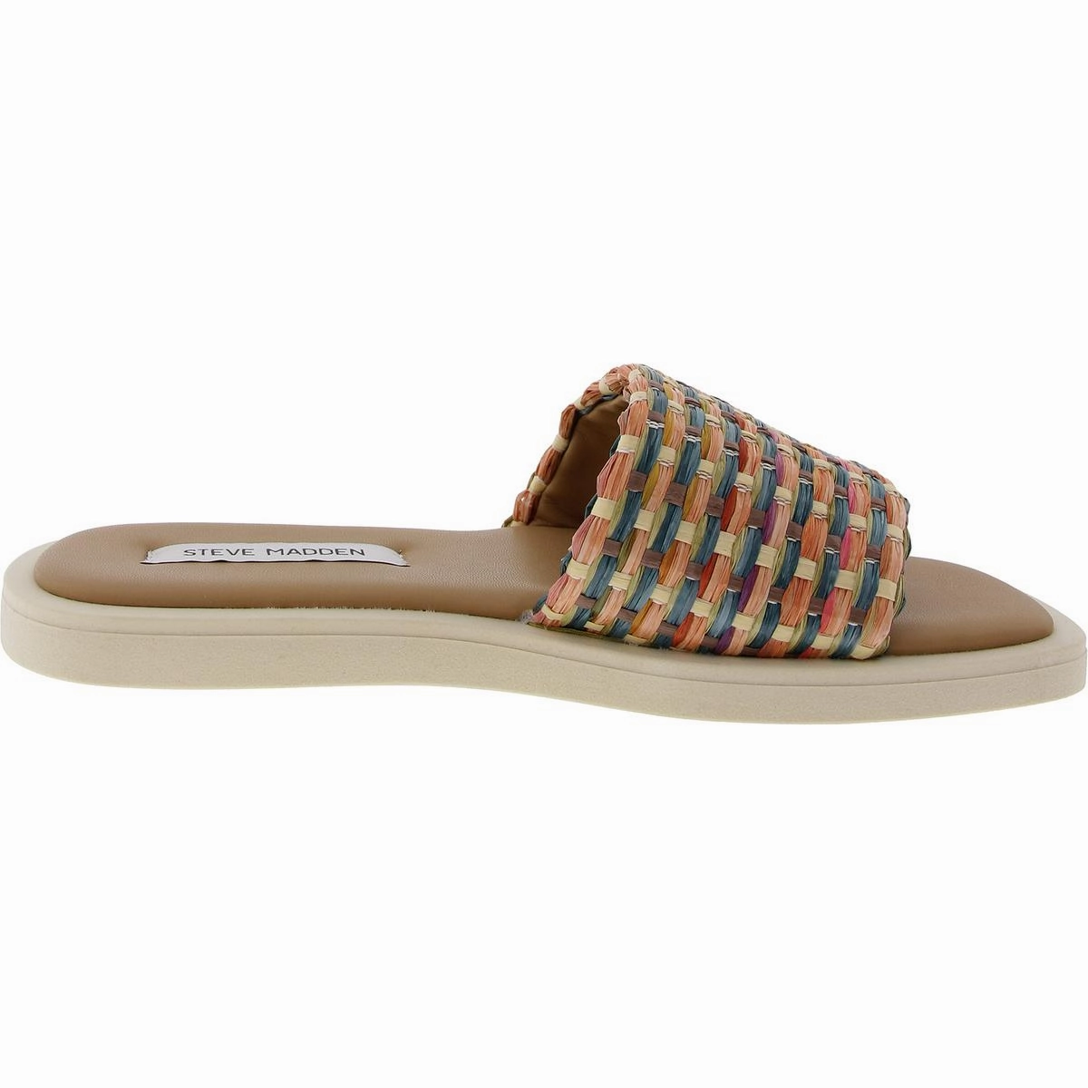 Leigh Womens Woven Straw Slide Sandals
