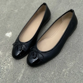 LIKE MOVING - PATENT TOE - Black patent