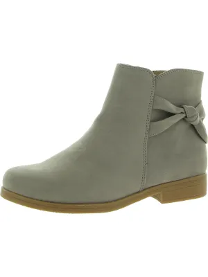Lil Fae Girls Faux Suede Ankle Booties
