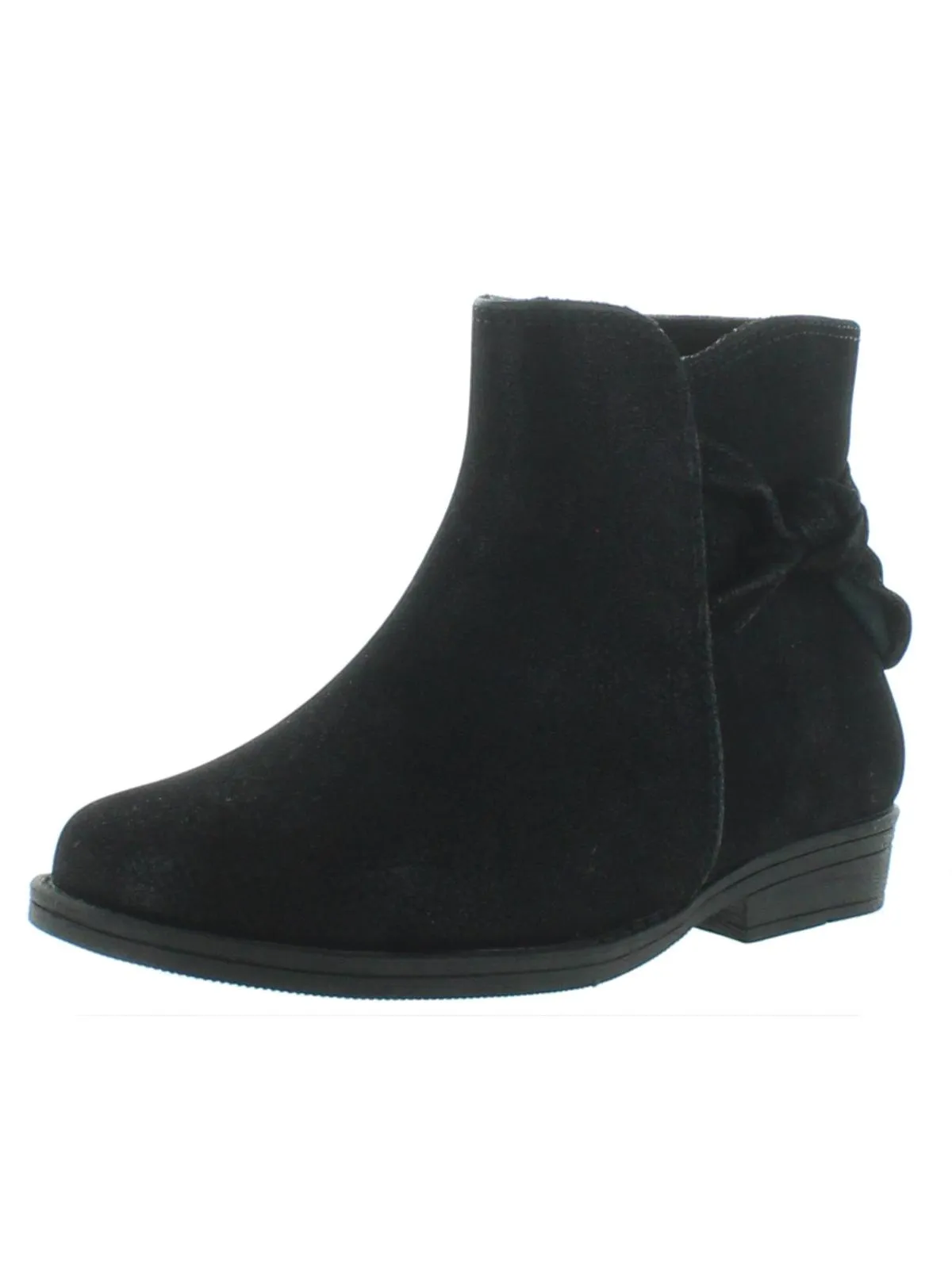 Lil Fae Girls Faux Suede Ankle Booties