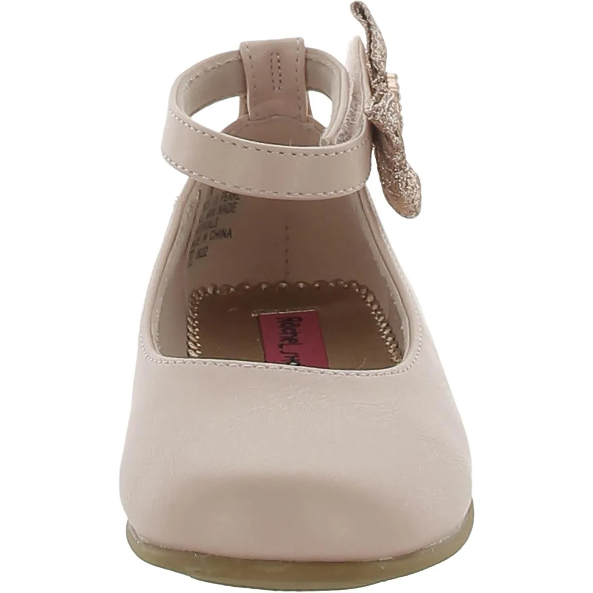 Lil Pearl Girls Faux Leather Bow Ballet Flats