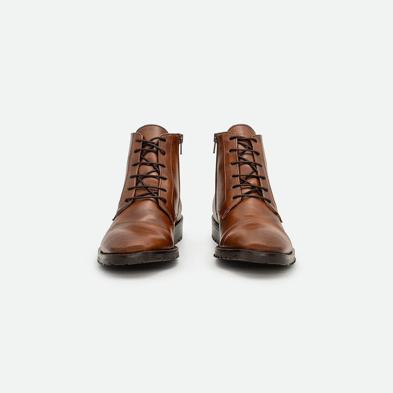 Lincoln Men's Vegan Leather Ankle Boots | Brown